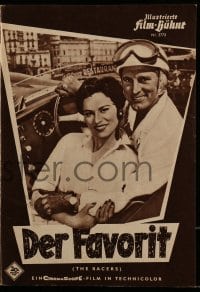 9m724 RACERS German program 1955 race car driver Kirk Douglas, sexy Bella Darvi, different images!