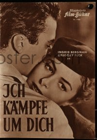 9m752 SPELLBOUND German program 1952 Alfred Hitchcock, Ingrid Bergman, Gregory Peck, different!