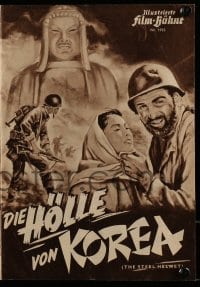 9m759 STEEL HELMET German program 1953 Sam Fuller's story of our fighting G.I.s, different images!
