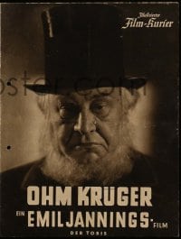 9m789 UNCLE KRUGER German program 1941 Ohm Kruger, Emil Jannings, Nazi propaganda, conditional!