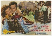 9m208 GONE WITH THE WIND 4pg Spanish herald 1950 different images of Clark Gable & Vivien Leigh!