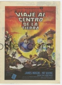 9m255 JOURNEY TO THE CENTER OF THE EARTH 4pg Spanish herald R1980s Jules Verne, different artwork!