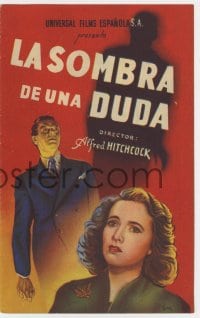 9m406 SHADOW OF A DOUBT 4pg Spanish herald 1945 Hitchcock,Teresa Wright, Joseph Cotten, Barba art!