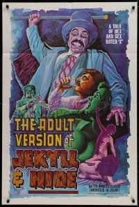 9p051 ADULT VERSION OF JEKYLL & HIDE 1sh 1973 a tale of hex & sex, rated-X, wild horror art!