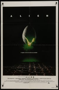 9p057 ALIEN int'l 1sh 1979 Ridley Scott outer space sci-fi monster classic, cool egg image!