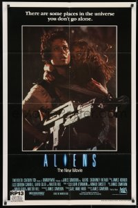 9p058 ALIENS int'l 1sh 1986 James Cameron sci-fi sequel, Weaver as Ripley carrying Carrie Henn!