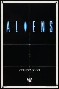 9p059 ALIENS int'l teaser 1sh 1986 there are some places in the universe you don't go alone!