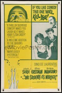 9p069 AND SUDDENLY IT'S MURDER 1sh 1964 Alberto Sordi, Vittorio Gassman, Silvana Mangano!
