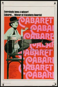 9p139 CABARET 1sh R1974 Liza Minnelli sings & dances in Nazi Germany, directed by Bob Fosse!
