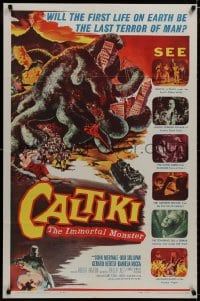 9p142 CALTIKI THE IMMORTAL MONSTER 1sh 1960 the first life on Earth will be man's last terror!