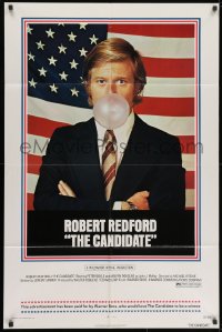 9p145 CANDIDATE 1sh 1972 great image of candidate Robert Redford blowing a bubble!