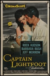 9p149 CAPTAIN LIGHTFOOT 1sh 1955 Rock Hudson, Barbara Rush, filmed in Ireland, Brown & Jonson art!