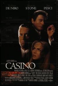 9p154 CASINO 1sh 1995 Martin Scorsese, Robert De Niro & Sharon Stone, Joe Pesci, cast image!