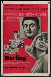 9p195 DARLING 1sh 1965 Julie Christie, Laurence Harvey, Dirk Bogarde, John Schlesinger!