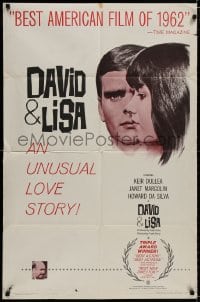 9p198 DAVID & LISA 1sh 1963 Kier Dullea, Frank Perry mental hospital drama!