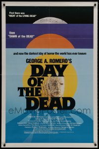 9p201 DAY OF THE DEAD 1sh 1985 George Romero's Night of the Living Dead zombie horror sequel!