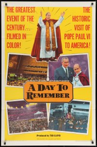 9p204 DAY TO REMEMBER 1sh 1965 great images of Pope Paul VI's visit the U.S.!