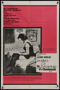 9p218 DIARY OF A CHAMBERMAID 1sh 1965 Jeanne Moreau, directed by Luis Bunuel!