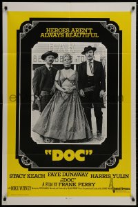 9p223 DOC int'l 1sh 1971 cool old-time portrait of Stacy Keach, Faye Dunaway & Harris Yulin!
