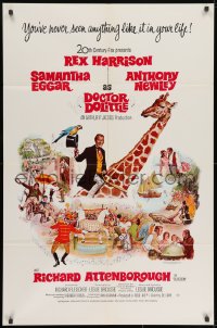 9p225 DOCTOR DOLITTLE 1sh 1967 Rex Harrison speaks with animals, directed by Richard Fleischer!