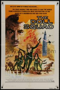 9p228 DOLL SQUAD 1sh 1973 Ted V. Mikels directed, lady assassins with orders to Seduce and Destroy!