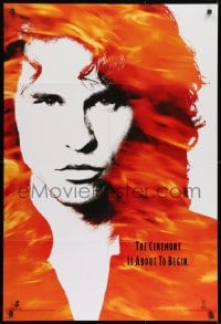9p229 DOORS teaser DS 1sh 1990 cool image of Val Kilmer as Jim Morrison, directed by Oliver Stone!