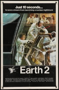 9p241 EARTH 2 1sh 1971 Gary Lockwood has 10 seconds to save a dream from becoming a nightmare!