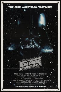 9p252 EMPIRE STRIKES BACK NSS style advance 1sh 1980 George Lucas classic, Darth Vader in space!