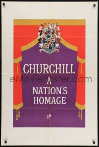 9p005 CHURCHILL A NATION'S HOMAGE English 1sh 1965 about the life of Winston Churchill!