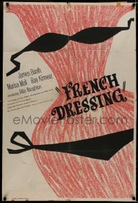 9p006 FRENCH DRESSING English 1sh 1964 Ken Russell directed, James Booth, sexy artwork!
