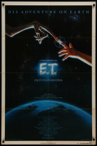9p240 E.T. THE EXTRA TERRESTRIAL NSS style 1sh 1982 Steven Spielberg classic, John Alvin art!