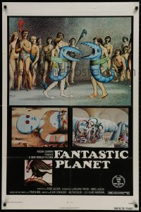 9p267 FANTASTIC PLANET 1sh 1973 La Planete Sauvage, wild sci-fi cartoon art, Cannes winner!