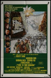 9p288 FORCE 10 FROM NAVARONE 1sh 1978 great art of Robert Shaw & Harrison Ford in WWII action!