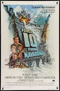 9p289 FORCE 10 FROM NAVARONE int'l 1sh 1978 Robert Shaw, Harrison Ford, cool art by Bryan Bysouth!