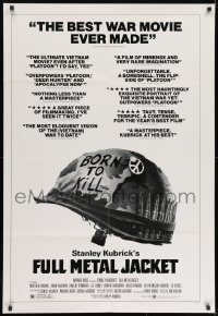 9p306 FULL METAL JACKET 1sh 1987 Stanley Kubrick Vietnam War movie, Philip Castle art!