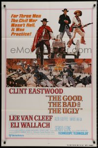 9p339 GOOD, THE BAD & THE UGLY int'l 1sh R1980 Clint Eastwood, Lee Van Cleef, Leone classic!