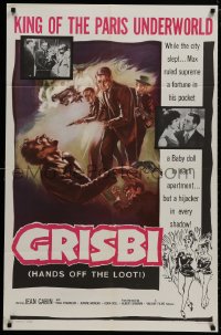 9p350 GRISBI 1sh 1960 Jean Gabin's Touchez pas au grisbi, Jeanne Moreau, French!