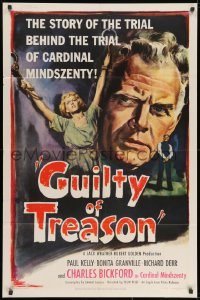 9p352 GUILTY OF TREASON 1sh 1950 Paul Kelly, Charles Bickford, Bonita Granville all tied up!