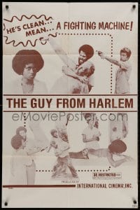 9p355 GUY FROM HARLEM 1sh 1977 Loye Hawkins is a clean, mean, a fighting machine!