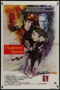 9p361 HANOVER STREET int'l 1sh 1979 art of Harrison Ford & Lesley-Anne Down in World War II!