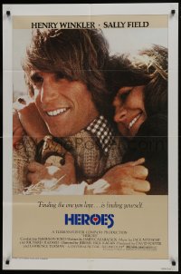 9p378 HEROES 1sh 1977 Kagan, best romantic close-up of Henry Winkler & Sally Field!