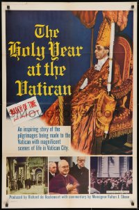 9p383 HOLY YEAR AT THE VATICAN 1sh 1950 Pope documentary, filmed in the religious city!