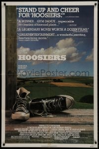 9p386 HOOSIERS 1sh 1986 best basketball movie ever, Gene Hackman, Dennis Hopper!