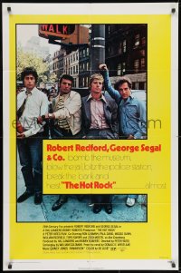 9p390 HOT ROCK 1sh 1972 Robert Redford, George Segal, cool cast portrait on the street!