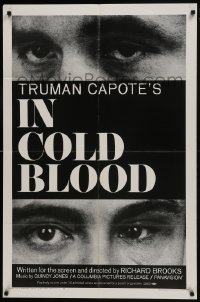9p410 IN COLD BLOOD 1sh 1968 Richard Brooks directed, Robert Blake, Scott Wilson, Truman Capote!