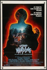 9p427 IT CAME WITHOUT WARNING 1sh 1980 Earth is the hunting ground, man is the endangered species