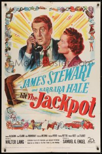 9p434 JACKPOT 1sh 1950 James Stewart wins a radio show contest, but can't afford the prize!