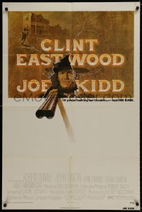 9p445 JOE KIDD 1sh 1972 John Sturges, if you're looking for trouble, he's Clint Eastwood!
