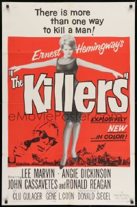 9p463 KILLERS 1sh 1964 sexy full-length Angie Dickinson, Lee Marvin, directed by Don Siegel!