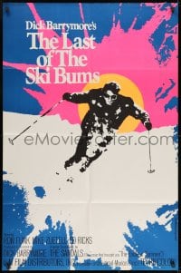 9p491 LAST OF THE SKI BUMS 1sh 1969 great image of man skiing down mountain on fresh powder!